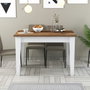 Hanah Home Kiev 511 Mesa de Cocina Nogal y Blanco